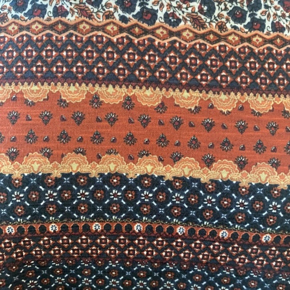 Xhilaration | Burnt Orange & Navy Striped Blouse | Size Large - Picture 4 of 6